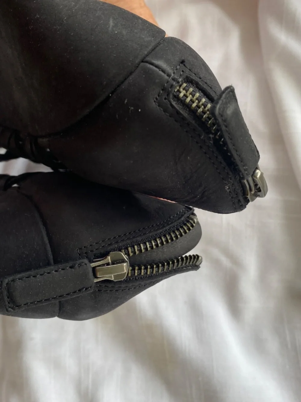 Eileen Fisher black suede wedge sandals, size 6